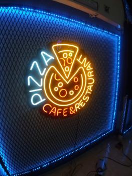 Pizza Cafe & Restaurant Neon Led Werbeleuchte für ihr Restaurant, Fastfoodladen!