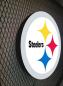 Preview: ​Pittsburgh Steelers Logo Led Leuchtschild Wandleuchte! (rund)