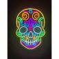 Preview: Neon Led Mexican Skull of Death​ wall lamp for your home, office or shop!