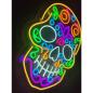 Preview: Neon Led Mexican Skull of Death​ wall lamp for your home, office or shop!