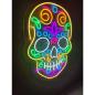 Preview: Neon Led Mexican Skull of Death​ wall lamp for your home, office or shop!