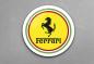 Preview: Ferrari Art Design rundes spezial Glasbild!