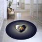 Preview: Lamborghini black Logo round carpet!