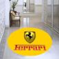 Preview: Ferrari yellow Logo round carpet!
