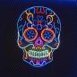 Preview: Neon Led Mexican Skull of Death​ wall lamp for your home, office or shop!