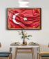 Preview: Türkische Flagge Art Design rechteckiges spezial Glasbild!
