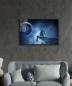 Preview: Astronaut & Mond Art Design rechteckiges spezial Glasbild!