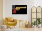 Preview: Goldener Revolver Art Design rechteckiges spezial Glasbild!