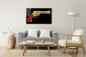 Preview: Goldener Revolver Art Design rechteckiges spezial Glasbild!