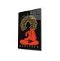 Preview: Meditating Buddha Art Design rechteckiges spezial Glasbild!