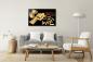 Preview: Goldener Revolver Art Design rechteckiges spezial Glasbild!