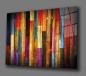 Preview: Colorful wood pattern Art Design rectangular special Glass Picture!