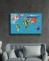 Preview: Weltkarte Art Design rechteckiges spezial Glasbild!