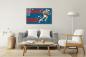 Preview: Rennender Astronaut Art Design rechteckiges spezial Glasbild!