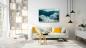 Preview: Grosse Wellen Art Design rechteckiges spezial Glasbild!