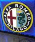 Preview: Alfa Romeo Vintage Milano Logo Led Leuchtschild rund