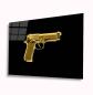 Preview: Pistol Beretta Art Design rectangular special Glass Picture!