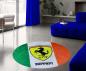 Preview: Ferrari italian Flag Logo round carpet!