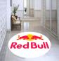Preview: Red Bull Logo white round carpet!