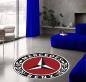 Preview: Mercedes Vintage red Logo round carpet!
