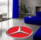 Preview: Mercedes red Logo round carpet!