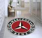 Preview: Mercedes Vintage red Logo round carpet!