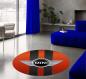 Preview: Mini orange Logo round carpet!