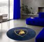 Preview: Lamborghini black Logo round carpet!
