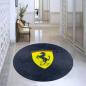 Preview: Ferrari black Logo round carpet!