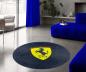 Preview: Ferrari black Logo round carpet!