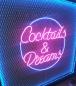 Preview: Cocktails & Dreams Neon Led advertising light for your restaurant, bar or pub!