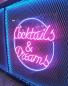 Preview: Cocktails & Dreams Neon Led advertising light for your restaurant, bar or pub!