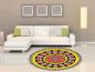 Preview: Mandala Logo round carpet!