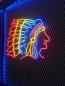 Preview: Neon Led Indian chief wall lamp for your home, office or shop!