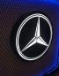 Preview: Mercedes Led beleuchtetes Wandschild rund