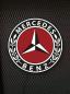Preview: Mercedes rotes Vintage Logo Led Leuchtschild rund