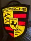 Preview: Porsche alternativ Logo Led Leuchte im Schildform