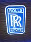 Preview: Rolls Royce blaues Logo Led Wandleuchte rechteckig hochkant