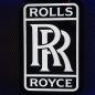 Preview: Rolls Royce schwarzes Logo Led Leuchtschild rechteckig hochkant