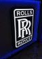 Preview: Rolls Royce schwarzes Logo Led Leuchtschild rechteckig hochkant