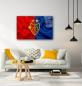 Preview: FC Basel Art Design rechteckiges spezial Glasbild!
