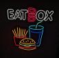 Preview: Eat Box Neon Led Werbeleuchte für ihr Restaurant, Fastfoodladen!