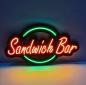 Preview: Sandwich Bar Neon Led Werbeleuchte für ihr Restaurant, Fastfoodladen!