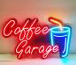 Preview: Coffee Garage Neon Led Werbeleuchte für ihr Restaurant oder Kafeteria!