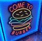 Preview: Come to Burger Neon Led Werbeleuchte für ihr Restaurant, Fastfoodladen!