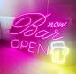 Preview: Bar Open Neon Led Werbeleuchte für ihr Restaurant, Bar oder Pub!