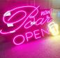 Preview: Bar Open Neon Led Werbeleuchte für ihr Restaurant, Bar oder Pub!