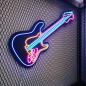 Preview: Gitarre Neon Led Werbeleuchte für ihr Restaurant, Fastfoodladen!