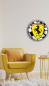 Preview: Ferrari Art Design rundes spezial Glasbild!
