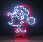 Preview: Neon Led Santa Claus 3D wall lamp for your home, office or shop!